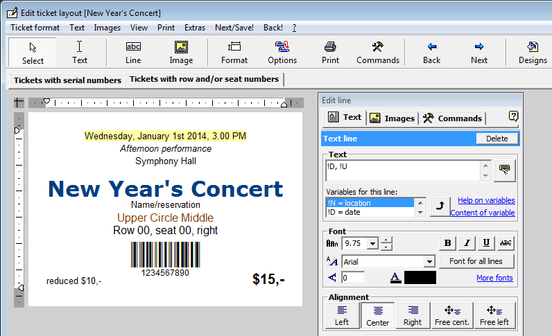 Ticket maker software